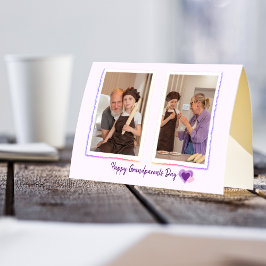 Großeltern Fotos geklappte Urlaubskarte Feiertagskarte