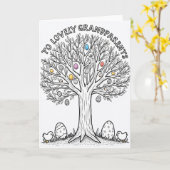 Großeltern Frühling Baum Karte (Gelbe Blume)