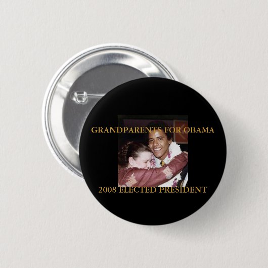 Großeltern für Obama Button (Vorne & Hinten)