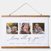 Großeltern geben uns allen Lieben Foto Wandteppich Mit Holzrahmen (Vorne)