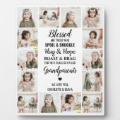 Großeltern Gedicht Personalisiert 14 FotoCollage Fotoplatte (Vorderseite)