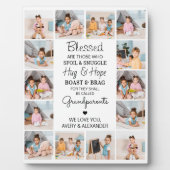 Großeltern Gedicht Personalisiert 14 FotoCollage Fotoplatte (Vorderseite)