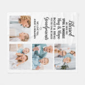 Großeltern Gedicht Personalisiert 4 Foto Fleecedecke (Vorderseite (Horizontal))