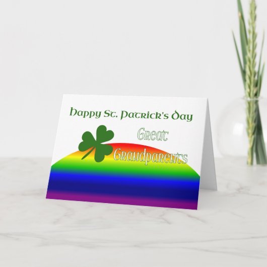 Großeltern glücklich St. Patrick's Day Karte (Vorderseite)