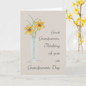 Großeltern Großeltern Tag Denken Sie an Sie Karte (Gelbe Blume)