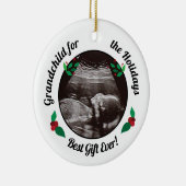 Großeltern Großkind zu Weihnachten Keramik Ornament (Rechts)