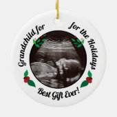 Großeltern Großkind zu Weihnachten Keramik Ornament (Hinten)