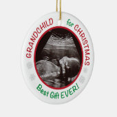 Großeltern Großkind zu Weihnachten Keramik Ornament (Rechts)