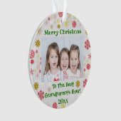 Großeltern Großkinder Foto Jahr Weihnachten Ornament (Vorderseite)