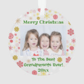 Großeltern Großkinder Foto Jahr Weihnachten Ornament (Rückseite)