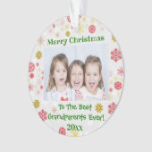 Großeltern Großkinder Foto Jahr Weihnachten Ornament (Vorderseite)