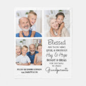 Großeltern Großkinder Maßgeschneidert 3 Bild Fleecedecke (Vorderseite)