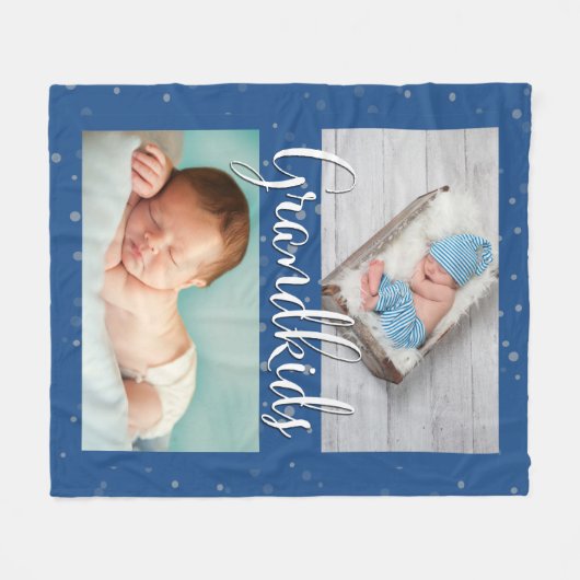 Großeltern Großkinder Maßgeschneiderte Fleece Blan (Vorderseite (Horizontal))