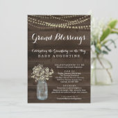 Großeltern, Großmutter, Grandbaby Babydusche Einladung (Stehend Vorderseite)