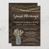 Großeltern, Großmutter, Grandbaby Babydusche Einladung (Vorne/Hinten)