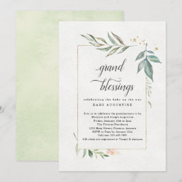 Großeltern, Großmutter, Großbaby-Dusche Einladung