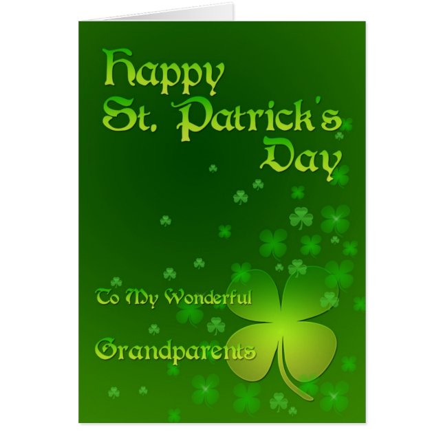Großeltern, Happy St Patrick's Day Card (Vorne)