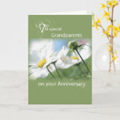 Großeltern Jubiläum Weiße Blume Karte (Gelbe Blume)