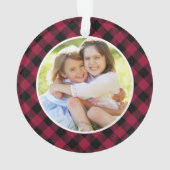 Großeltern Kariert Holiday Foto Zwei-Seiten Ornament (Rückseite)