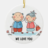 Großeltern Keramik Ornament (Vorne)