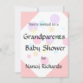 Großeltern Kinderdusche Einladung - Girl Baby (Vorderseite)