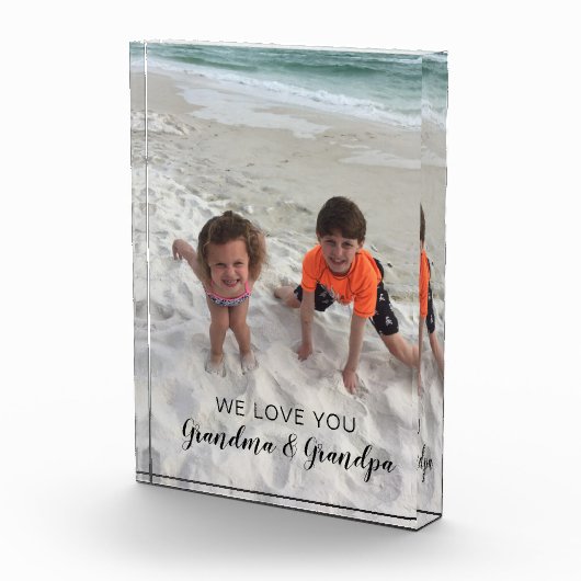 Großeltern-Liebe Großkinder-Zollblock Foto (Rechts)