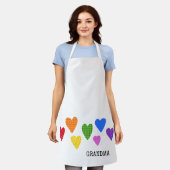 Großeltern Liebe Hört Kinder Freude heißen Farbspa Schürze (Getragen)