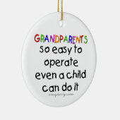 Großeltern-Liebe Keramik Ornament (Rechts)