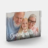 Großeltern Liebe Personalisiertes Geschenk Fotoblock (Links)