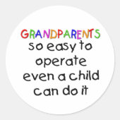 Großeltern-Liebe Runder Aufkleber (Vorderseite)