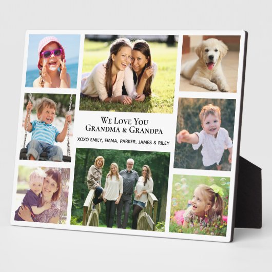 Großeltern Liebe Sie 8 Foto Collage Fotoplatte (Seite)