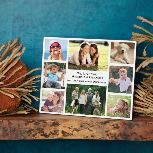 Großeltern Liebe Sie 8 Foto Collage Fotoplatte (Seite)