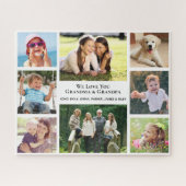 Großeltern Liebe Sie 8 Foto Collage Personalisiert Puzzle (Horizontal)