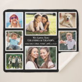 Großeltern Liebe Sie 8 Foto Collage Sherpadecke (Vorderseite (Horizontal))