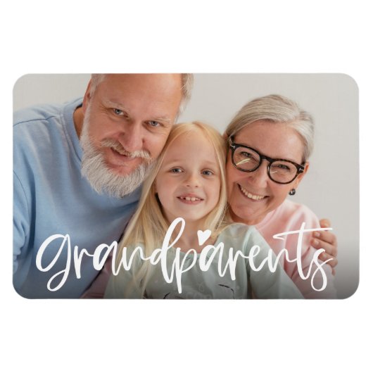 Großeltern Liebe Skript Personalisiertes Foto Gesc Magnet (Horizontal)