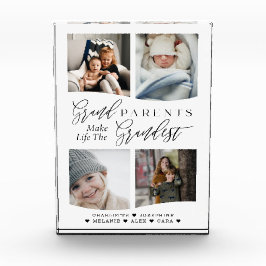 Großeltern machen das Leben zum größten FotoCollag Fotoblock