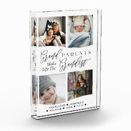 Großeltern machen das Leben zum größten FotoCollag Fotoblock