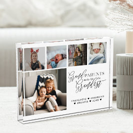 Großeltern machen das Leben zum größten FotoCollag Fotoblock