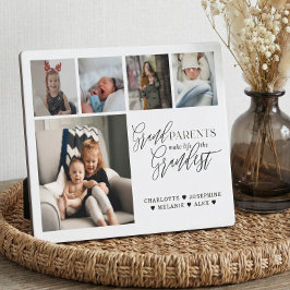 Großeltern machen das Leben zum größten FotoCollag Fotoplatte