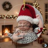 Großeltern mit Foto Erster Weihnachtsklassiker Keramik Ornament