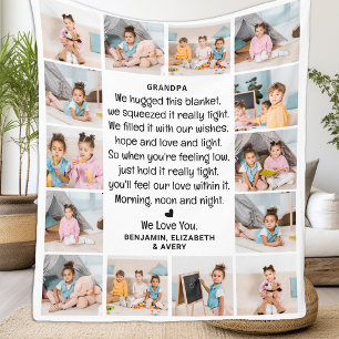 Großeltern mit individuellem Foto Fleecedecke