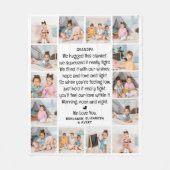 Großeltern mit individuellem Foto Fleecedecke (Vorderseite)