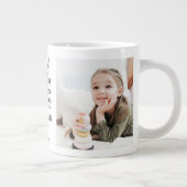 Großeltern Moderne Personalisierte 2 Fotos Jumbo-Tasse (Rechts)