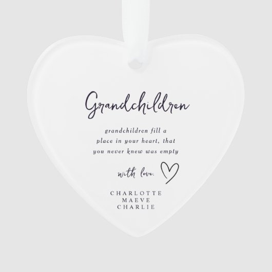 Großeltern Oma Opa Erinnerungs-Schmuck Ornament (Vorderseite)