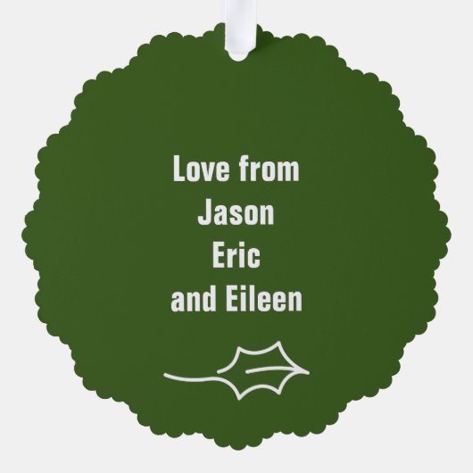 Großeltern Ornament Karte (Rückseite)