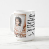 Großeltern Personalisiert Großmutter Opa 2 Foto Kaffeetasse (Vorderseite Links)