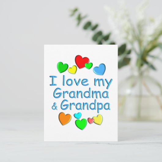 Großeltern Postkarte (Stehend Vorderseite)