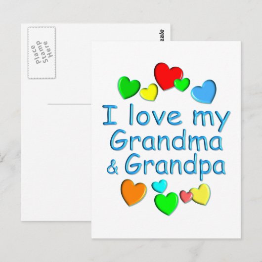 Großeltern Postkarte (Vorne/Hinten)