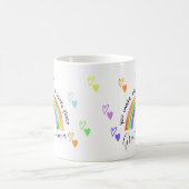 Großeltern Regenbogen und Herzen glücklicher Ort Kaffeetasse (Mittel)