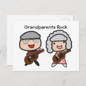 Großeltern Rock Funny Grandeltern Tagesgitarre Postkarte (Vorne/Hinten)